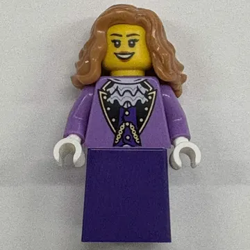 Captain's Daughter, Medium Lavender Torso, Dark Purple Dress, Medium Nougat Hair