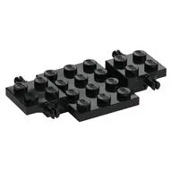 Vehicle Base 4 x 7 x 2/3 with 3 x 4 Recessed, Wheel Pins