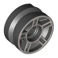 Wheel 11 x 6 mm with Five Spokes and Silver Print