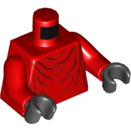 Torso Robe with Dark Red Crease Lines Print (Royal Guard), Red Arms, Black Hands