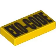 Tile 1 x 2 with Engraved Code for Exo-Force
