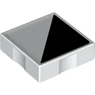 Duplo Tile 2 x 2 with Shape Black 1/2 Square Print
