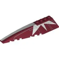 Brick Wedged, Curved 12 x 3 Left with White Stripe and Starburst Print