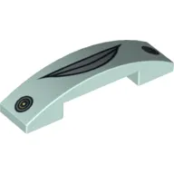 Brick Curved 4 x 1 Double with No Studs and Lips and Round Headlights Print (Flo)