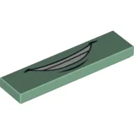 Tile 1 x 4 with Smile and White Teeth Print
