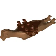 Animal Body Part, Dinosaur, Pteranodon Body, 4 Studs, 6 Clips with Reddish Brown Top
