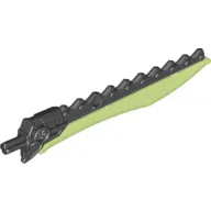 Large Figure Weapon Sword, 11.5L with Sawtooth Back, Trans Bright Green Blade