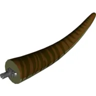 Animal Body Part, Dinosaur, Tyrannosaurus Rex Tail, with Pin, Reddish Brown Top and Dark Brown Stripes Print
