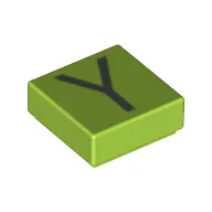 Tile 1 x 1 with letter Capital Y Print