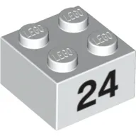 Brick 2 x 2 with Black "24" Print