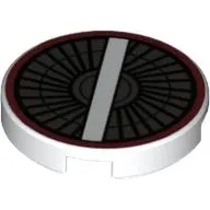 Tile Round 2 x 2 with Bottom Stud Holder with ARC-170 Engine Inlet Print