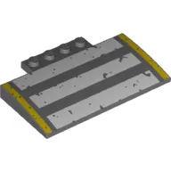 Brick Curved 5 x 8 x 2/3 with White and Yellow Stripes Print