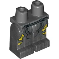 Hips and Pearl Titanium Legs with Dark Bluish Gray Armor and Yellow Honeycomb Print
