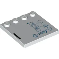 Plate Special 4 x 4 with Studs on One Edge and Higgs Boson Particle Pictionary Whiteboard Print