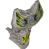 Large Figure Torso Cover with Lime and Yellow Armour Print