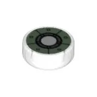Tile Round 1 x 1 with Iron Man Chest Reactor Print