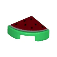 Tile Round 1 x 1 Quarter with Watermelon Print