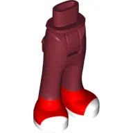 Minidoll Hips and Trousers with Back Pockets and Red and White Feet Print (The Flash)