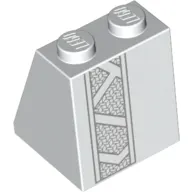 Brick Sloped 65° 2 x 2 x 2 with Bottom Tube with Robe, Light Bluish Gray Geometric Design Print (Jor-el)
