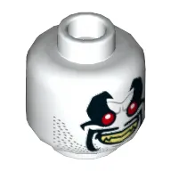 Minifig Head Lobo, Red Eyes, Black Marks, Yellow Teeth Print