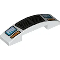 Brick Curved 4 x 1 Double with No Studs and Car Front, Bumper, Headlights, Grill