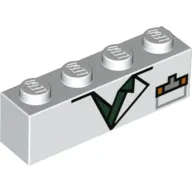 Brick 1 x 4 with Lab Coat Print, ID Badge