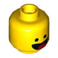 Minifig Head Benny, Smile with Tongue / Scared Print