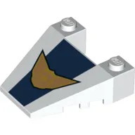 Brick Wedged, Sloped 4 x 4 Taper, with Stud Notches with Sky Police Logo print