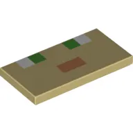 Tile 2 x 4 with Pixelated Face (Alex) print