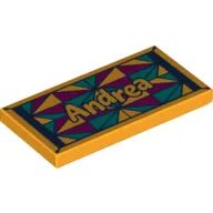 Tile 2 x 4 with "Andrea" on Mosaic print
