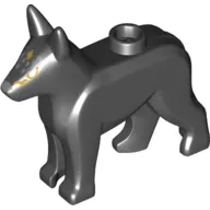 Animal, Dog, Alsatian / German Shepherd (Police Dog) with Gold/Light Bluish Grey Decorations print