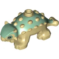 Animal, Dinosaur, Ankylosaurus, Baby with Tan Spikes and Legs, Sand Green Eyes Print
