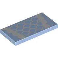 Tile 2 x 4 with White Ruffles print