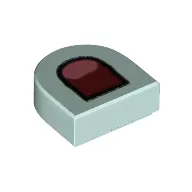 Tile 1 x 1 Half Circle with Open Mouth print