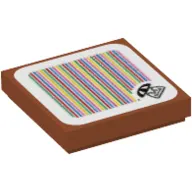 Tile 2 x 2 with Parachute Goomba and Barcode Print (Sticker)