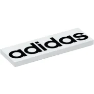 Tile 2 x 6 with Black 'adidas' print