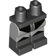 Hips with Light Bluish Gray Legs and Black Boots Pattern with Black Leotard and Knees Print