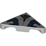 Tile 45° Cut 2 x 2 with Silver/Dark Blue Pattern Print