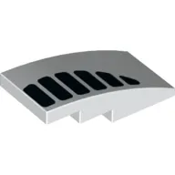 Brick Curved 4 x 2 No Studs with Black Shapes print