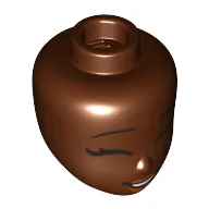 Minidoll Head Closed Eyes, Smile print