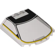 Windscreen 6 x 6 x 1 1/3 with Black/Yellow Lines/Cockpit print