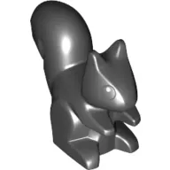 Animal, Squirrel, Standing, Black Eyes and Dark Bluish Grey Nose Print