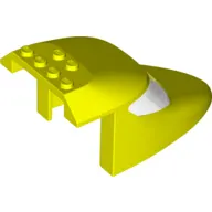 Aircraft Fuselage Curved Forward 6 x 10 x 4 Top with 2 Trans-Clear Window Panes