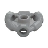 Plate Special 1 x 1 with Hole Through Stud, 3 Bars and 3 Bar Holes