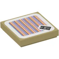 Tile 2 x 2 with Nabbit Head and Barcode Print (Sticker)