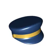 Hat, Captain's Cap, Gold Braid Print