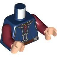 Torso, Tunic, Dark Red Undershirt, Silver Trim, Belt print, Dark Red Arms, Light Nougat Hands