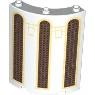 Panel 4 x 4 x 6 Quarter Cylinder with Golden High Window, Slated print