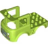 Duplo Truck Body, with License Plate '833ZZ', Headlights, and Grille Print
