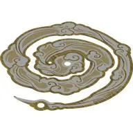 Cloud, Swirl, Gold Highlights Print